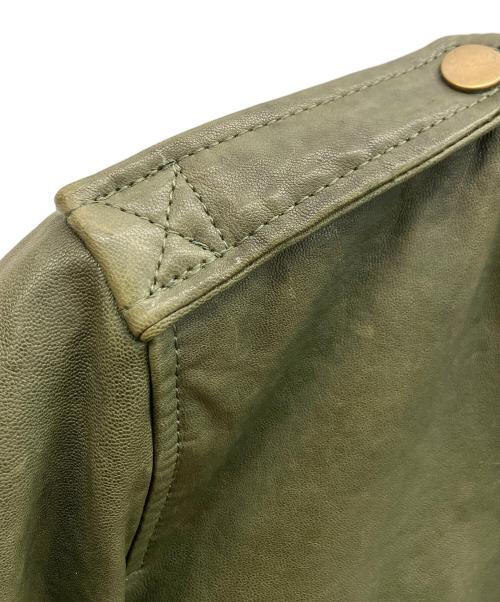 AVIREX（アヴィレックス）AVIREX (アヴィレックス) レザージャケット オリーブ サイズ:3XLの古着・服飾アイテム