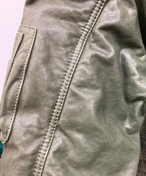 AVIREX（アヴィレックス）AVIREX (アヴィレックス) レザージャケット オリーブ サイズ:3XLの古着・服飾アイテム