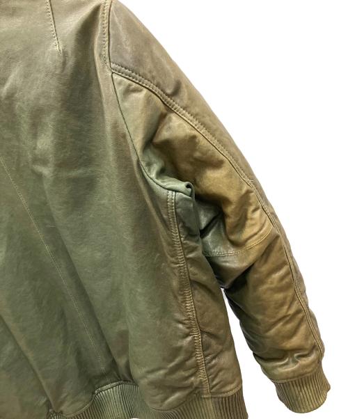 AVIREX（アヴィレックス）AVIREX (アヴィレックス) レザージャケット オリーブ サイズ:3XLの古着・服飾アイテム