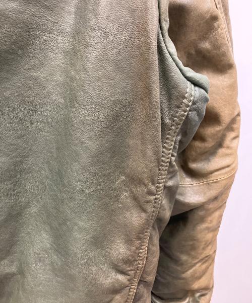 AVIREX（アヴィレックス）AVIREX (アヴィレックス) レザージャケット オリーブ サイズ:3XLの古着・服飾アイテム