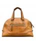 COACH (コーチ) レザーハンドバッグ ブラウン：16000円