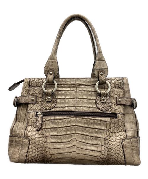 JRA（ジェーアールエー）JRA (ジェーアールエー) レザーハンドバッグ グレーの古着・服飾アイテム