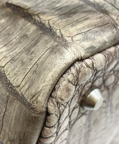 JRA（ジェーアールエー）JRA (ジェーアールエー) レザーハンドバッグ グレーの古着・服飾アイテム