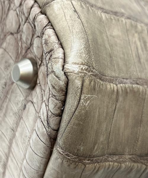 JRA（ジェーアールエー）JRA (ジェーアールエー) レザーハンドバッグ グレーの古着・服飾アイテム