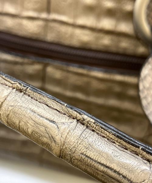 JRA（ジェーアールエー）JRA (ジェーアールエー) レザーハンドバッグ グレーの古着・服飾アイテム