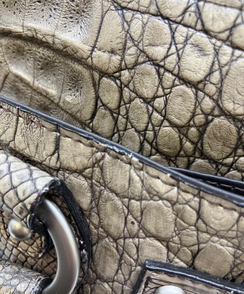 JRA（ジェーアールエー）JRA (ジェーアールエー) レザーハンドバッグ グレーの古着・服飾アイテム