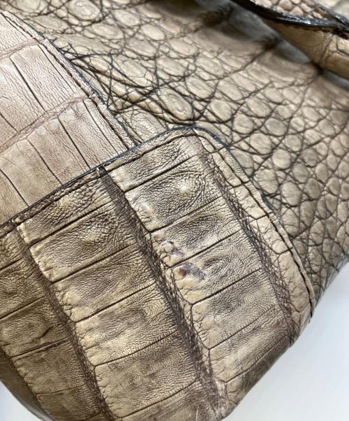 JRA（ジェーアールエー）JRA (ジェーアールエー) レザーハンドバッグ グレーの古着・服飾アイテム