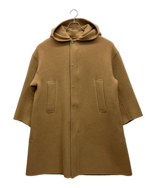 na.e（ナエ）Na.e (ナエ) Brushed Wool Hoodie Coat キャメル サイズ:-の古着・服飾アイテム