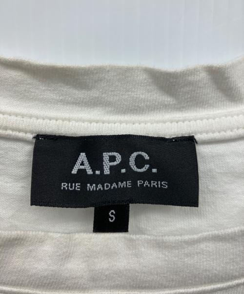 A.P.C.（アーペーセー）A.P.C. (アーペーセー) 半袖Tシャツ ホワイト×ピンク サイズ:Sの古着・服飾アイテム