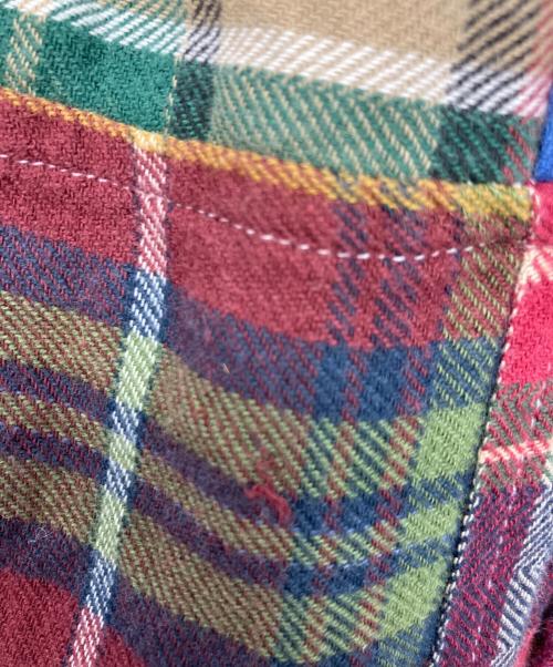 orvis（オービス）ORVIS (オービス) パッチワークシャツ レッド サイズ:Lの古着・服飾アイテム