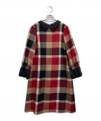 BLUE LABEL CRESTBRIDGEブルーレーベルクレストブリッジ）の古着「長袖ワンピース」｜レッド×ブラック