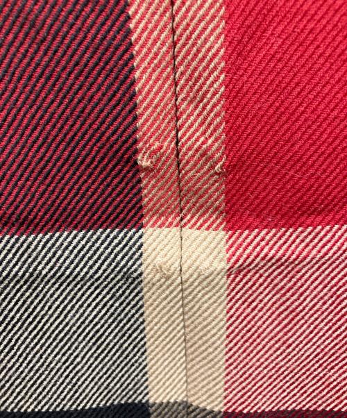 BLUE LABEL CRESTBRIDGE（ブルーレーベルクレストブリッジ）BLUE LABEL CRESTBRIDGE (ブルーレーベルクレストブリッジ) 長袖ワンピース レッド×ブラック サイズ:38の古着・服飾アイテム