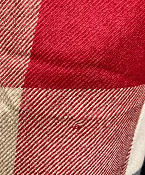 BLUE LABEL CRESTBRIDGE（ブルーレーベルクレストブリッジ）BLUE LABEL CRESTBRIDGE (ブルーレーベルクレストブリッジ) 長袖ワンピース レッド×ブラック サイズ:38の古着・服飾アイテム