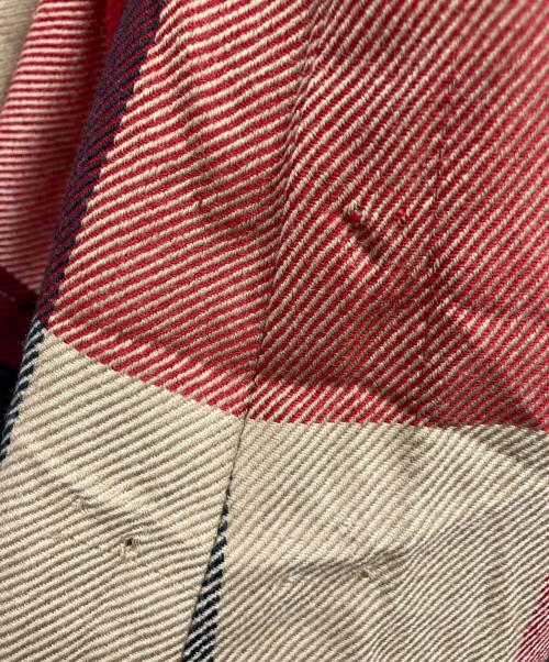 BLUE LABEL CRESTBRIDGE（ブルーレーベルクレストブリッジ）BLUE LABEL CRESTBRIDGE (ブルーレーベルクレストブリッジ) 長袖ワンピース レッド×ブラック サイズ:38の古着・服飾アイテム