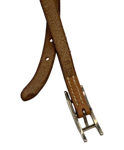 HERMES（エルメス）HERMES (エルメス) レザーブレスレット ブラウンの古着・服飾アイテム