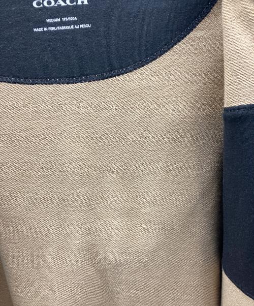 COACH（コーチ）COACH (コーチ) パーカー ブラック×ブラウン サイズ:Mの古着・服飾アイテム
