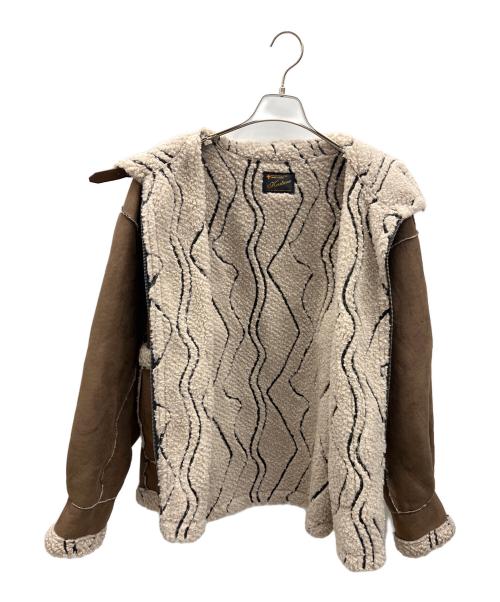 KASTANE（カスタネ）Kastane (カスタネ) ウェーブボアフライトジャケット ブラウン サイズ:Freeの古着・服飾アイテム