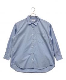 SHIPS any（シップスエニィ）の古着「REPREVE レギュラーカラー ルーズ ポケット シャツ」｜スカイブルー