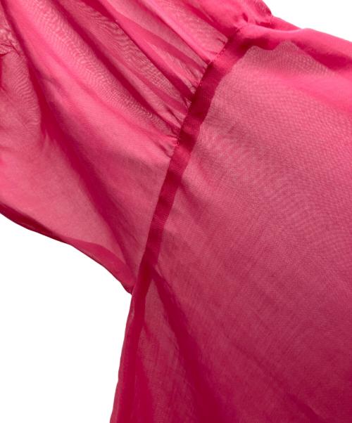 PUBLIC TOKYO（パブリックトウキョウ）PUBLIC TOKYO (パブリックトウキョウ) ボリュームシアーブラウス ショッキングピンク サイズ:Freeの古着・服飾アイテム