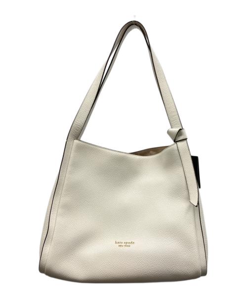 Kate Spade（ケイトスペード）Kate Spade (ケイトスペード) ノットラージショルダーバッグ ホワイトの古着・服飾アイテム