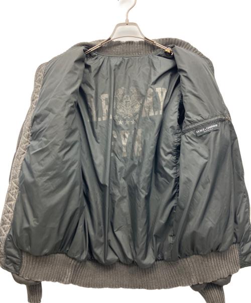 DOLCE & GABBANA（ドルチェ＆ガッバーナ）DOLCE & GABBANA (ドルチェ＆ガッバーナ) 中綿ジャケット グレー サイズ:48の古着・服飾アイテム