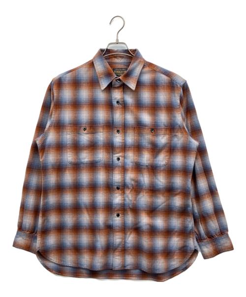 PENDLETON（ペンドルトン）PENDLETON (ペンドルトン) 長袖シャツ ブラウン×ブルー サイズ:Lの古着・服飾アイテム