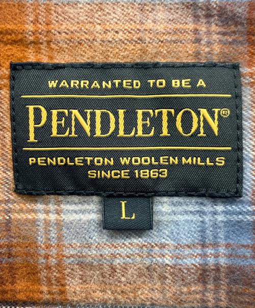 PENDLETON（ペンドルトン）PENDLETON (ペンドルトン) 長袖シャツ ブラウン×ブルー サイズ:Lの古着・服飾アイテム