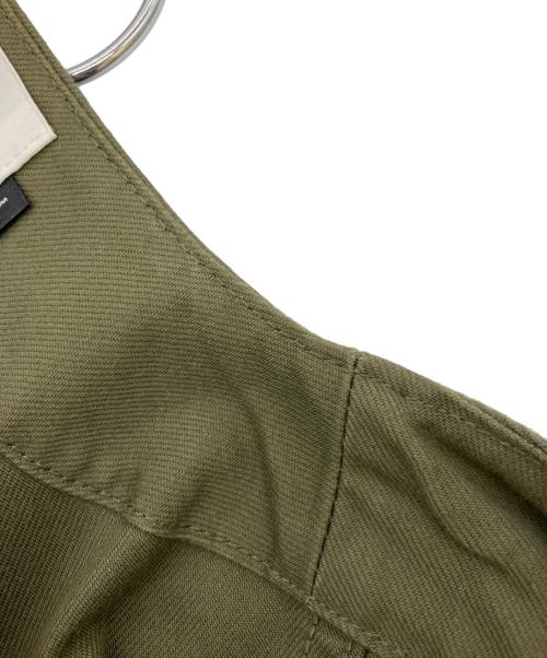 CAL O LINE（キャルオーライン）CAL O LINE (キャルオーライン) ノーカラージャケット オリーブ サイズ:Lの古着・服飾アイテム