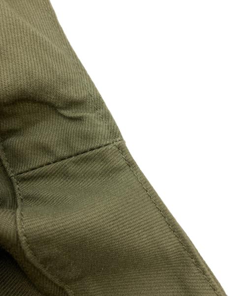 CAL O LINE（キャルオーライン）CAL O LINE (キャルオーライン) ノーカラージャケット オリーブ サイズ:Lの古着・服飾アイテム