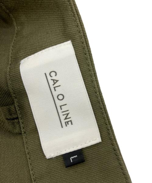 CAL O LINE（キャルオーライン）CAL O LINE (キャルオーライン) ノーカラージャケット オリーブ サイズ:Lの古着・服飾アイテム