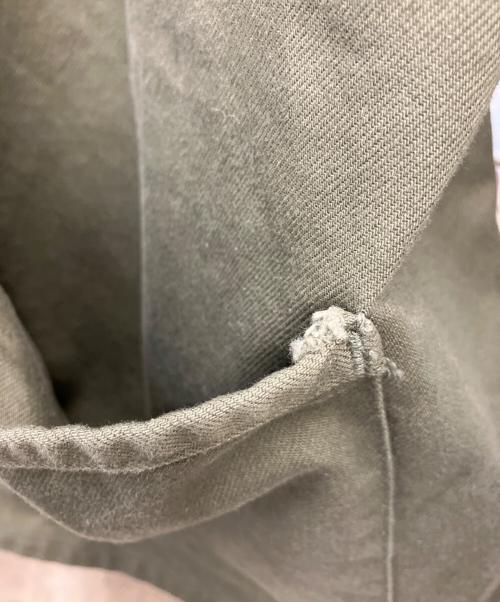 CAL O LINE（キャルオーライン）CAL O LINE (キャルオーライン) ノーカラージャケット オリーブ サイズ:Lの古着・服飾アイテム