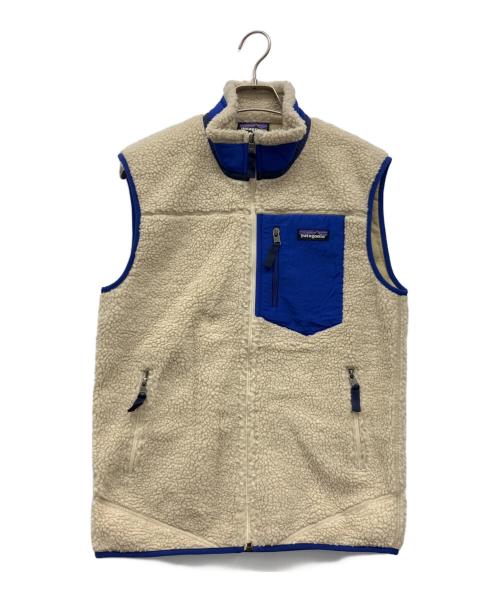 Patagonia（パタゴニア）Patagonia (パタゴニア) クラシックレトロXベスト アイボリー×ブルー サイズ:Sの古着・服飾アイテム