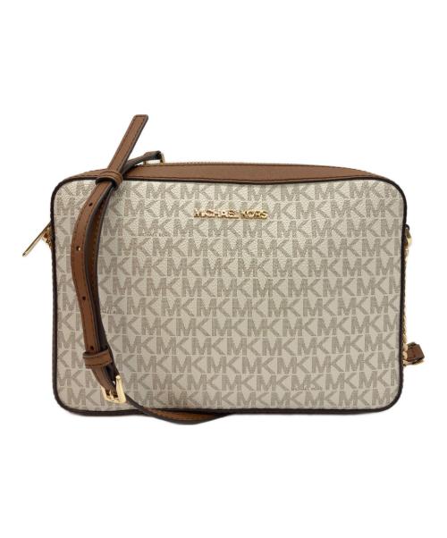 MICHAEL KORS（マイケル・コース）MICHAEL KORS (マイケル・コース) ショルダーバッグ ブラウン×ホワイトの古着・服飾アイテム