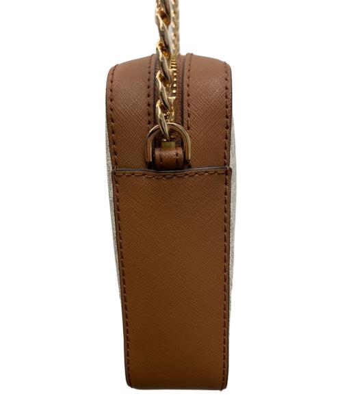 MICHAEL KORS（マイケル・コース）MICHAEL KORS (マイケル・コース) ショルダーバッグ ブラウン×ホワイトの古着・服飾アイテム