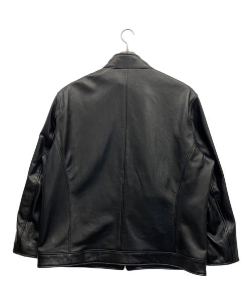 TETE HOMME（テット オム）TETE HOMME (テット オム) スタンドカラーレザーブルゾン ブラック サイズ:4Lの古着・服飾アイテム