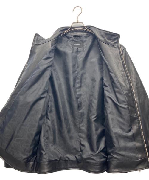 TETE HOMME（テット オム）TETE HOMME (テット オム) スタンドカラーレザーブルゾン ブラック サイズ:4Lの古着・服飾アイテム