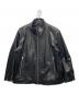 TETE HOMME（テット オム）の古着「スタンドカラーレザーブルゾン」｜ブラック