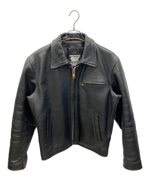 AMERICAN NOSTALGIA（アメリカンノスタルジア）AMERICAN NOSTALGIA (アメリカンノスタルジア) レザージャケット ブラック サイズ:Mの古着・服飾アイテム