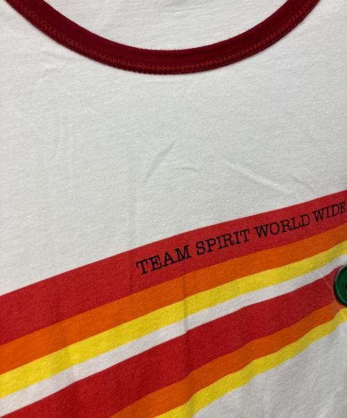 GUCCI（グッチ）GUCCI (グッチ) 半袖Tシャツ ホワイト×レッド サイズ:Sの古着・服飾アイテム