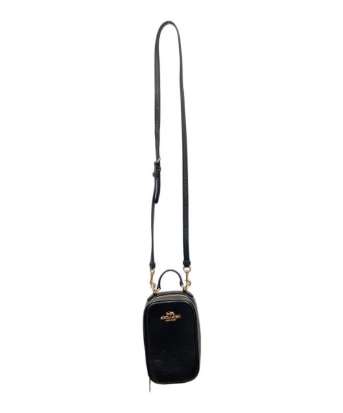 COACH（コーチ）COACH (コーチ) ショルダーバッグ ブラック×ゴールドの古着・服飾アイテム