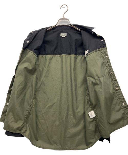 THE NORTH FACE（ザ ノース フェイス）THE NORTH FACE (ザ ノース フェイス) ロングスリーブヌプシシャツ ブラック×グリーン サイズ:Mの古着・服飾アイテム