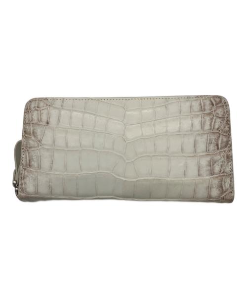 ヒマラヤクロコダイル（ヒマラヤクロコダイル）ヒマラヤクロコダイル (ヒマラヤクロコダイル) 長財布 ホワイトの古着・服飾アイテム