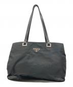 PRADAプラダ）の古着「テスートナイロンレザートートバッグ」｜ブラック