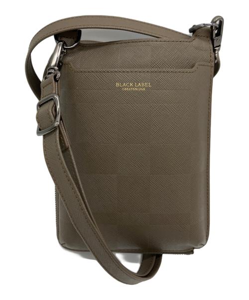 BLACK LABEL CRESTBRIDGE（ブラックレーベル クレストブリッジ）BLACK LABEL CRESTBRIDGE (ブラックレーベル クレストブリッジ) エンボスチェックスマートフォンショルダーケース ブラウンの古着・服飾アイテム