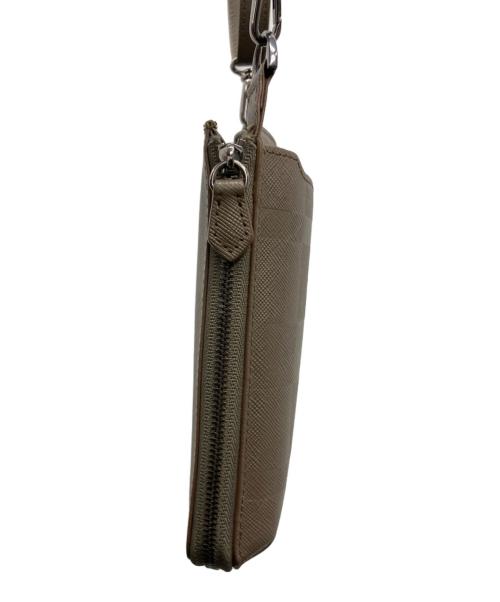 BLACK LABEL CRESTBRIDGE（ブラックレーベル クレストブリッジ）BLACK LABEL CRESTBRIDGE (ブラックレーベル クレストブリッジ) エンボスチェックスマートフォンショルダーケース ブラウンの古着・服飾アイテム