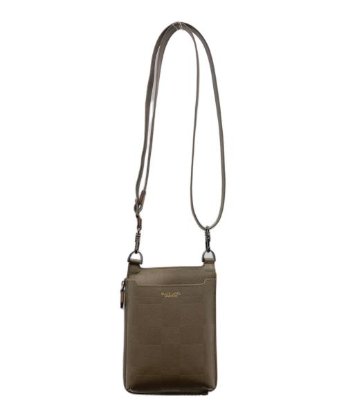 BLACK LABEL CRESTBRIDGE（ブラックレーベル クレストブリッジ）BLACK LABEL CRESTBRIDGE (ブラックレーベル クレストブリッジ) エンボスチェックスマートフォンショルダーケース ブラウンの古着・服飾アイテム