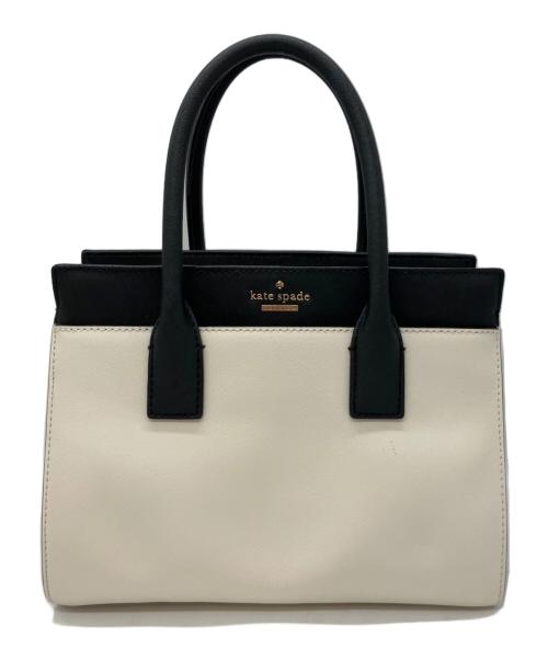 Kate Spade（ケイトスペード）Kate Spade (ケイトスペード) 2WAYバッグ ホワイト×ブラックの古着・服飾アイテム