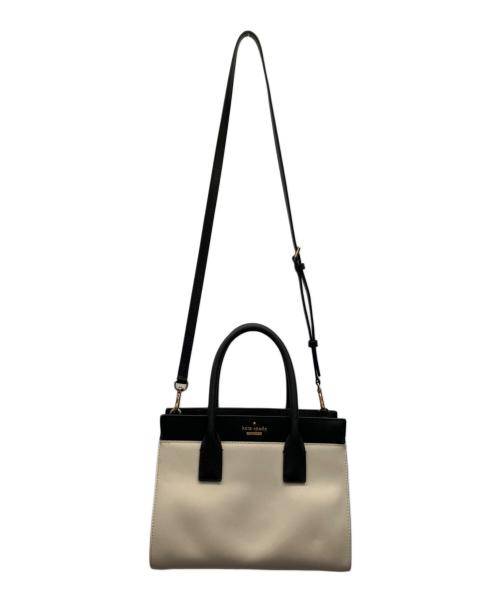 Kate Spade（ケイトスペード）Kate Spade (ケイトスペード) 2WAYバッグ ホワイト×ブラックの古着・服飾アイテム