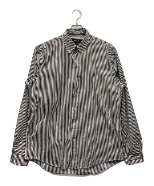 POLO RALPH LAUREN（ポロ・ラルフローレン）POLO RALPH LAUREN (ポロ・ラルフローレン) 長袖シャツ ホワイト×ブラック サイズ:Lの古着・服飾アイテム