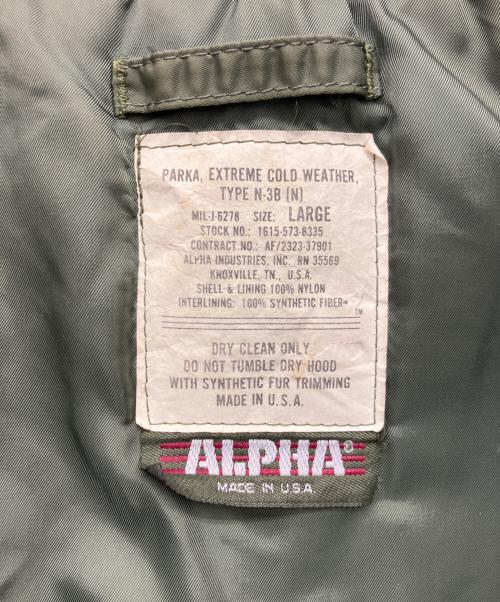 ALPHA（アルファ）ALPHA (アルファ) N-3Bタイプコート オリーブ サイズ:Lの古着・服飾アイテム
